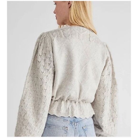 Free People Daphne Cardi in Seashell Heather size xs - Picture 3 of 11